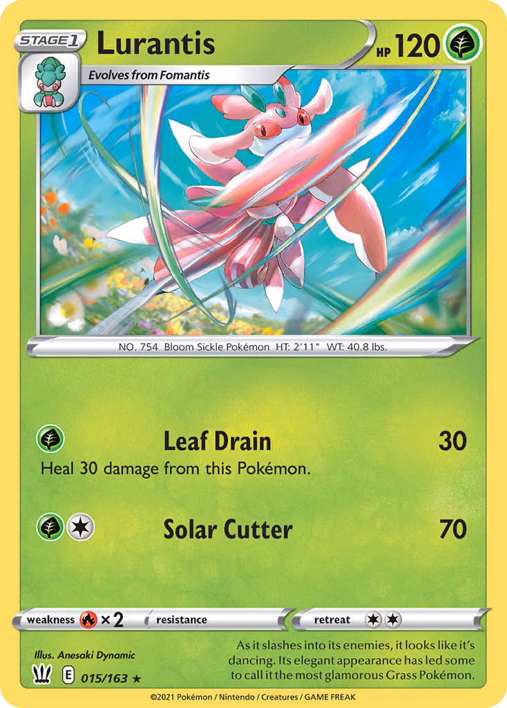 Lurantis Pokemon card (015/163, Battle Styles)