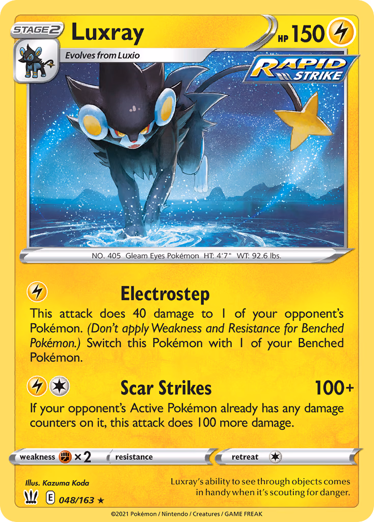 Luxray Pokemon card (048/163, Battle Styles)