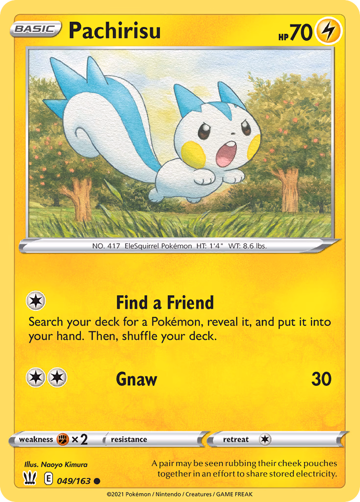 Pachirisu Pokemon card (049/163, Battle Styles)