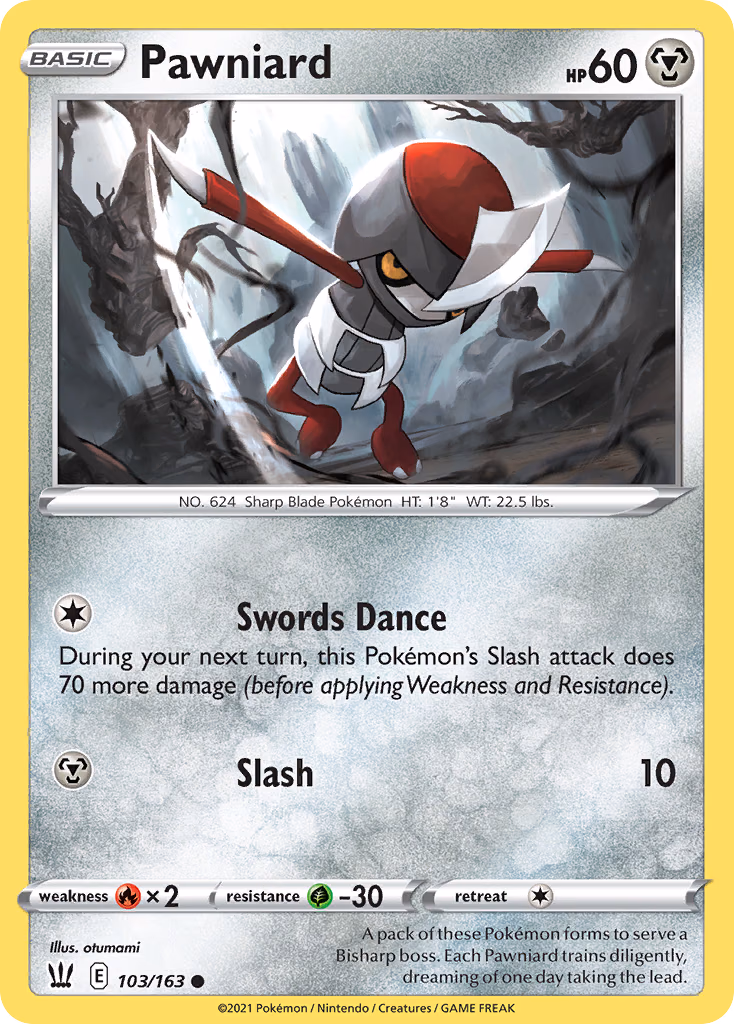 Pawniard Pokemon card (103/163, Battle Styles)