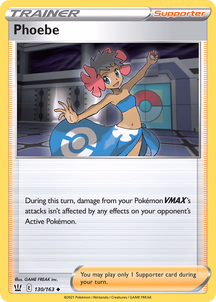 Phoebe Pokemon card (130/163, Battle Styles)