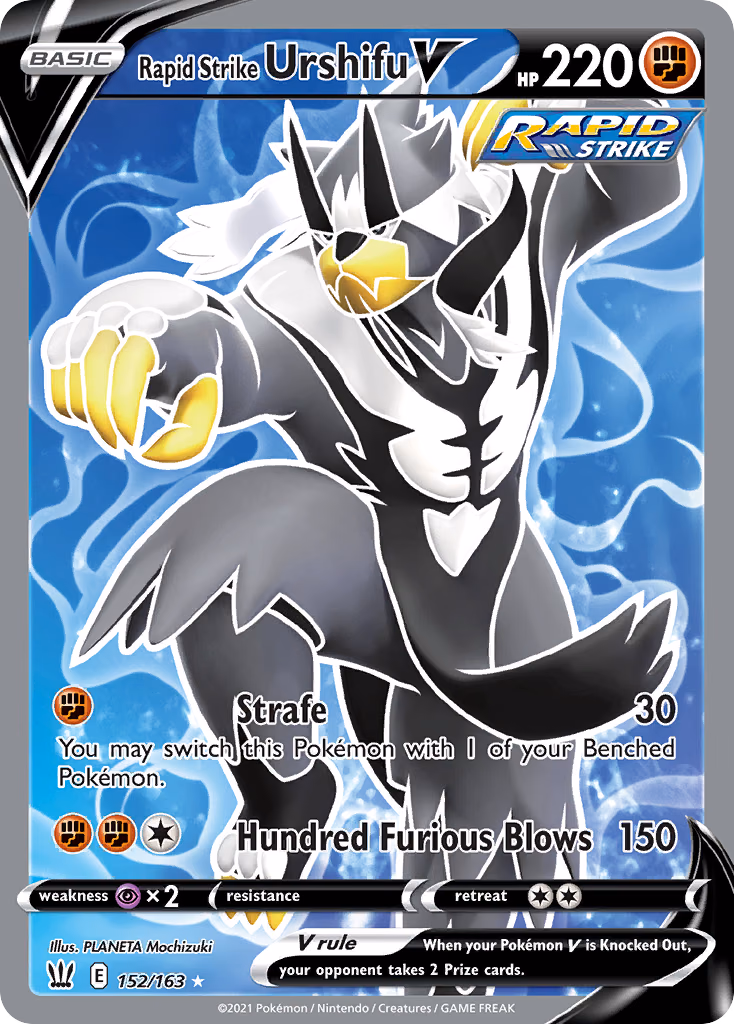 Rapid Strike Urshifu V Pokemon card (152/163, Battle Styles)