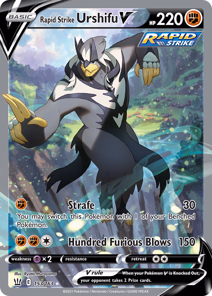 Rapid Strike Urshifu V Pokemon card (153/163, Battle Styles)