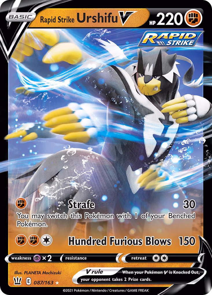 Rapid Strike Urshifu V Pokemon card (087/163, Battle Styles)