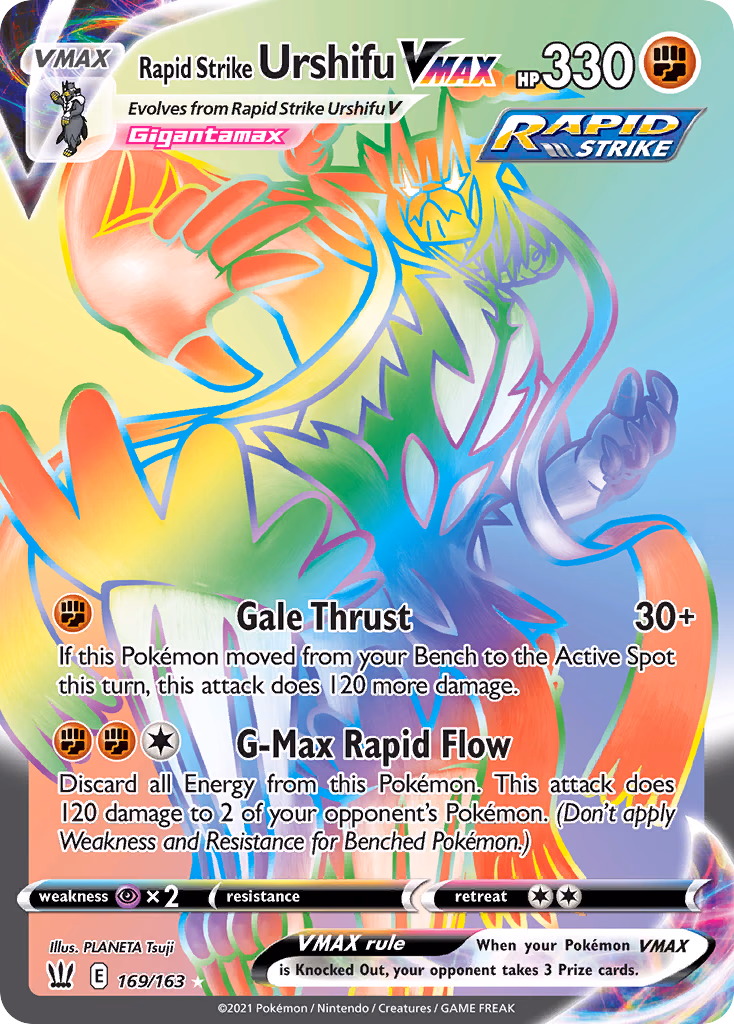 Rapid Strike Urshifu VMAX Pokemon card (169/163, Battle Styles)