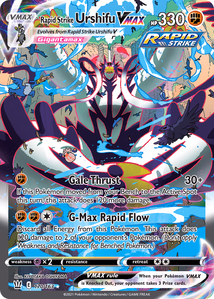 Rapid Strike Urshifu VMAX Pokemon card (170/163, Battle Styles)