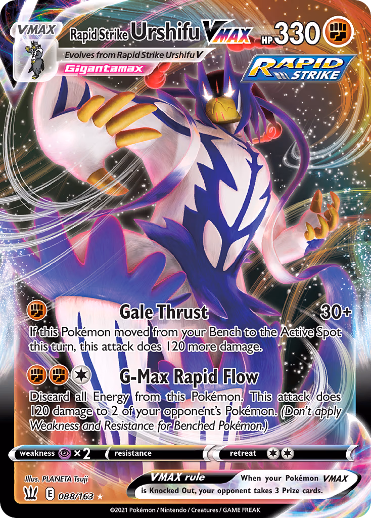 Rapid Strike Urshifu VMAX Pokemon card (088/163, Battle Styles)