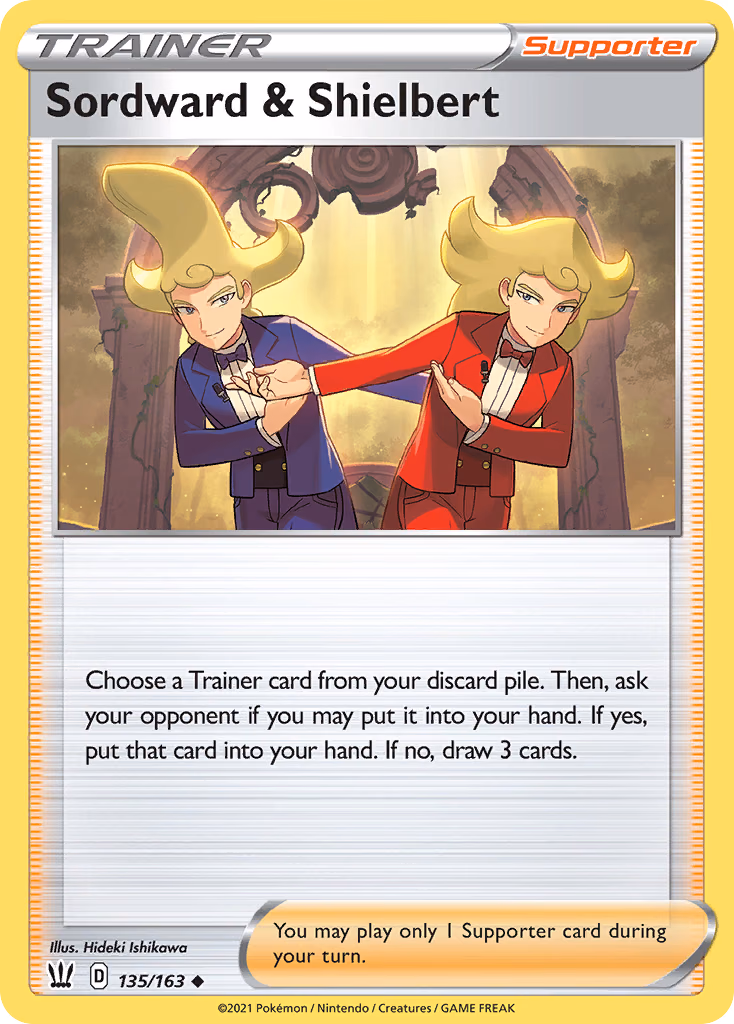 Sordward & Shielbert Pokemon card (135/163, Battle Styles)