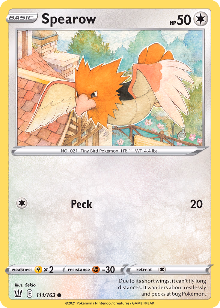 Spearow Pokemon card (111/163, Battle Styles)