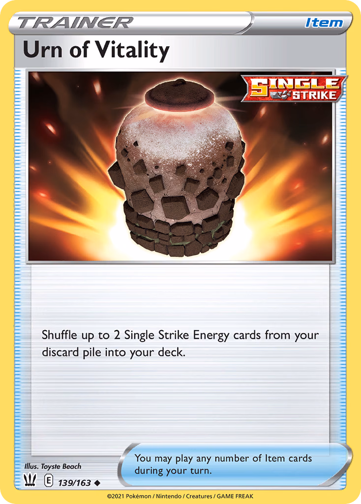 Urn of Vitality Pokemon card (139/163, Battle Styles)