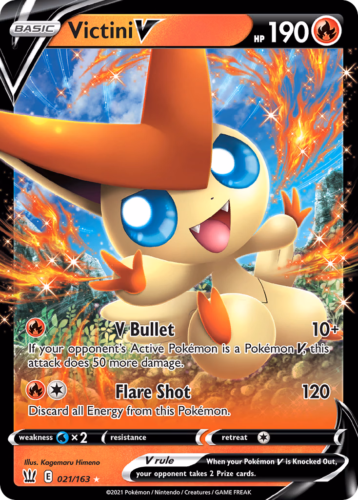 Victini V Pokemon card (021/163, Battle Styles)