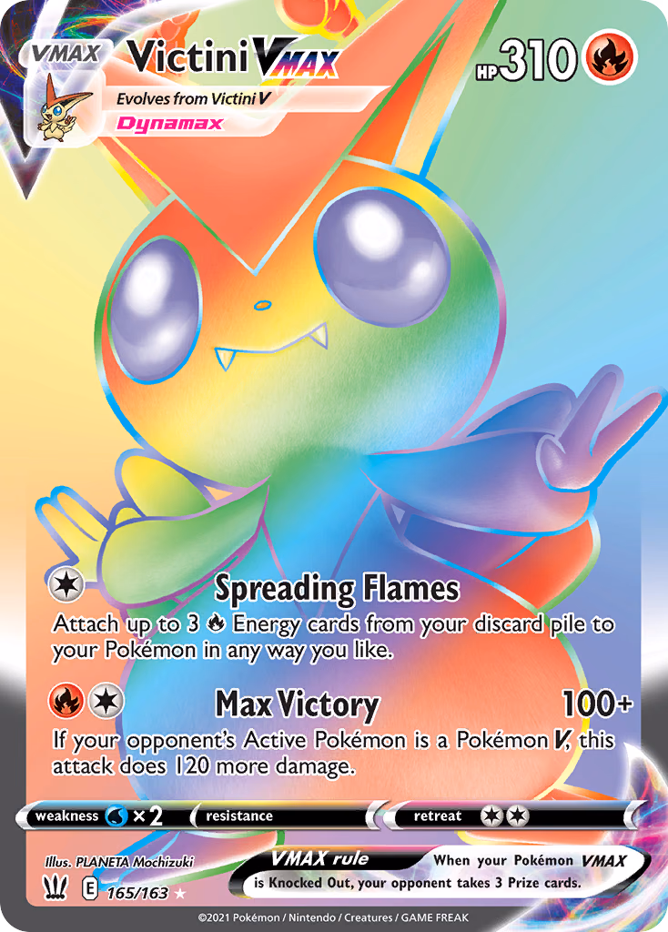 Victini VMAX Pokemon card (165/163, Battle Styles)