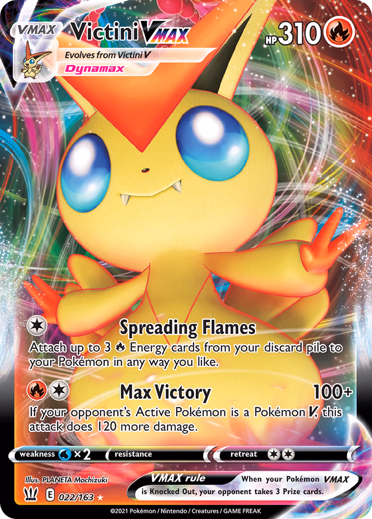 Victini VMAX Pokemon card (022/163, Battle Styles)