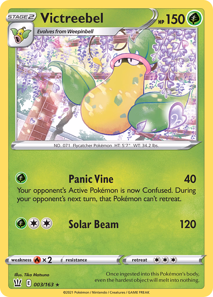 Victreebel Pokemon card (003/163, Battle Styles)