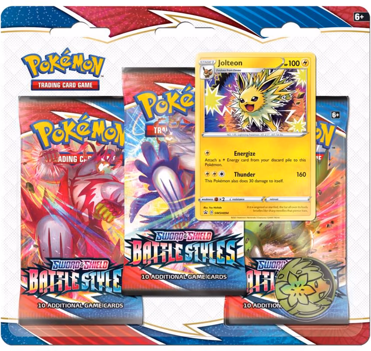 Pokemon Battle Styles 3 Pack Blister [Jolteon]