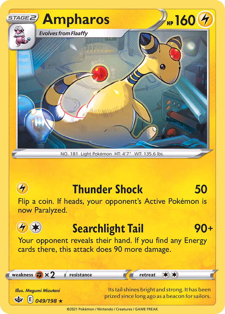 Ampharos Pokemon card (049/198, Chilling Reign)