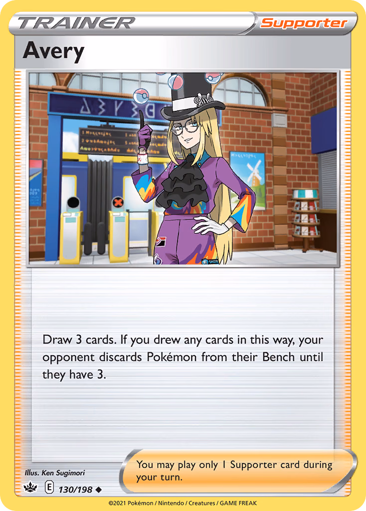 Avery Pokemon card (130/198, Chilling Reign)