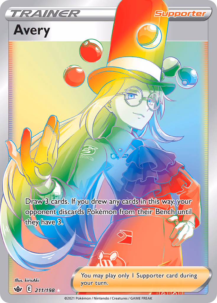 Avery Pokemon card (211/198, Chilling Reign)