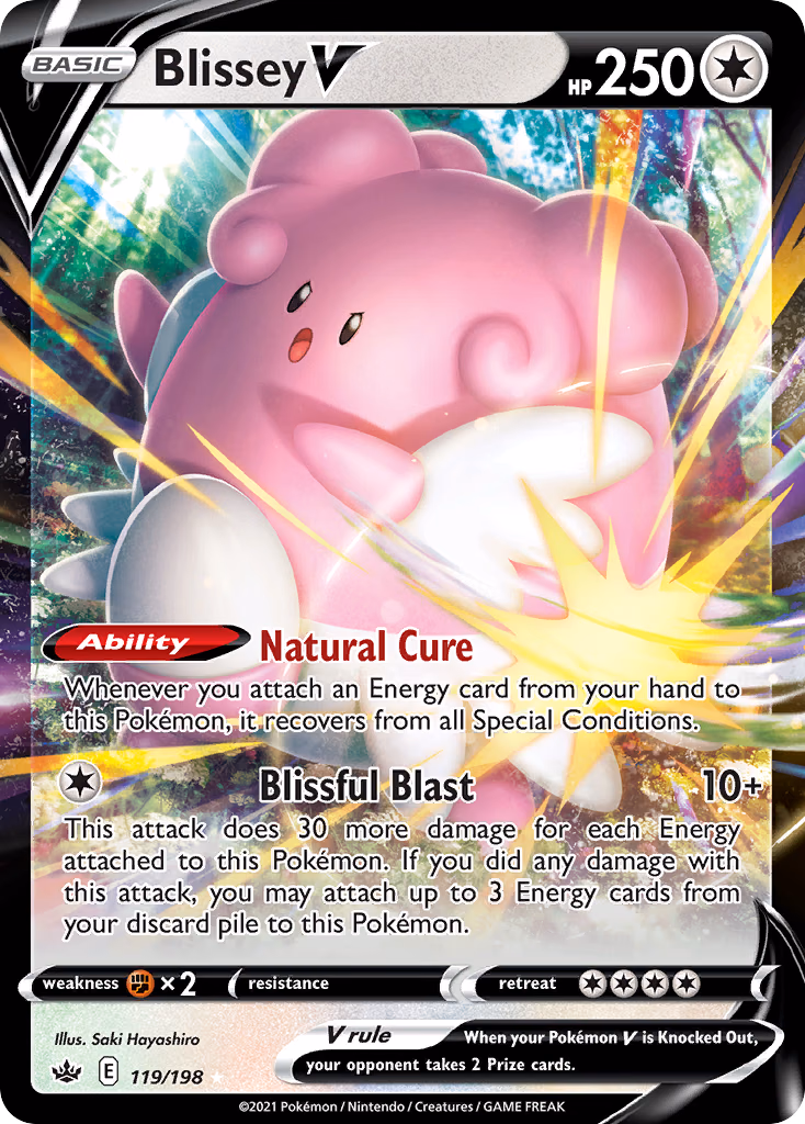 Blissey V Pokemon card (119/198, Chilling Reign)