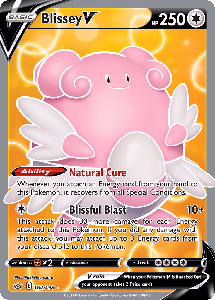 Blissey V Pokemon card (182/198, Chilling Reign)