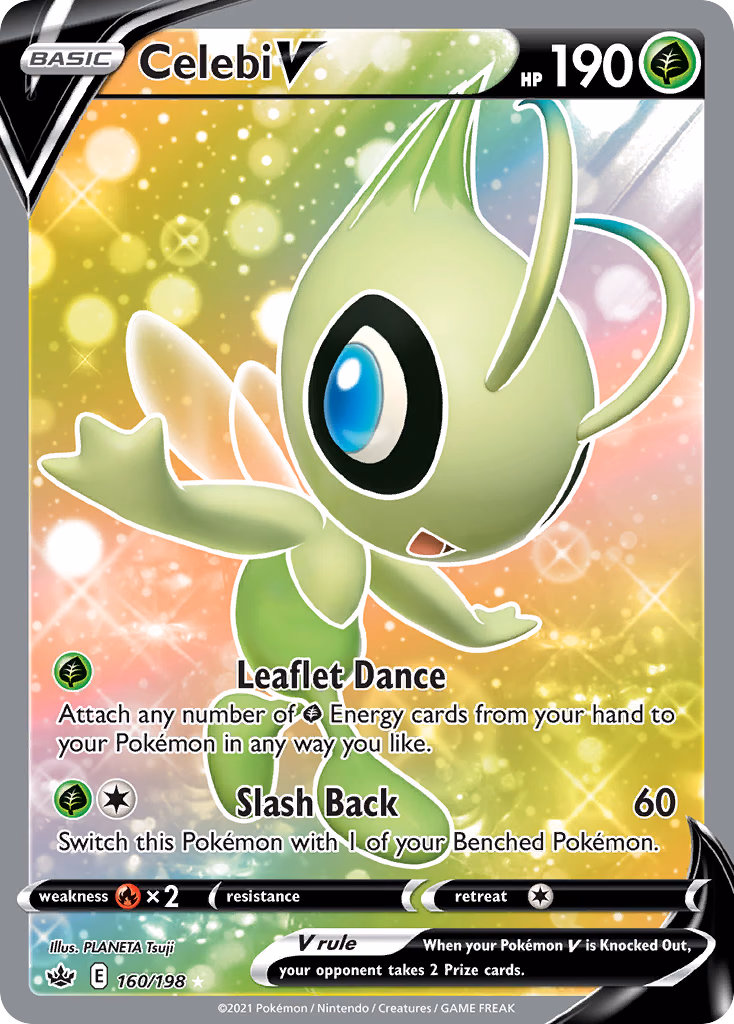 Celebi V Pokemon card (160/198, Chilling Reign)