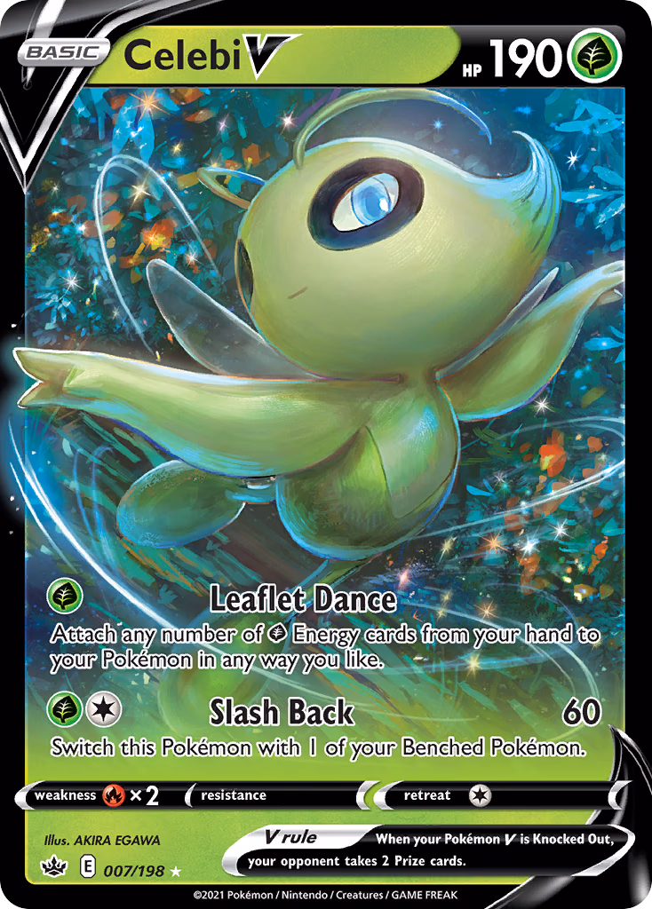 Celebi V Pokemon card (007/198, Chilling Reign)