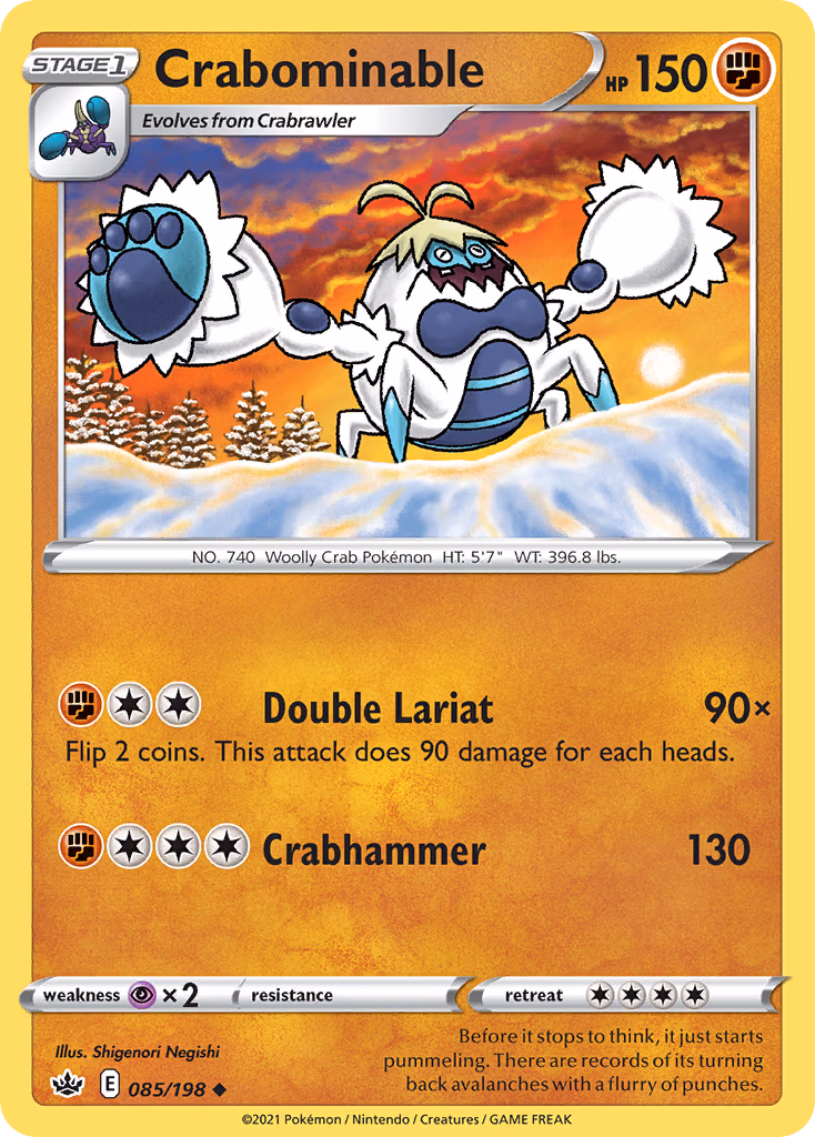 Crabominable Pokemon card (085/198, Chilling Reign)