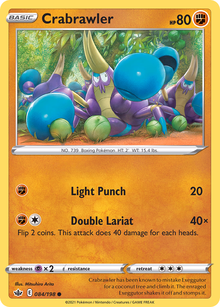 Crabrawler Pokemon card (084/198, Chilling Reign)