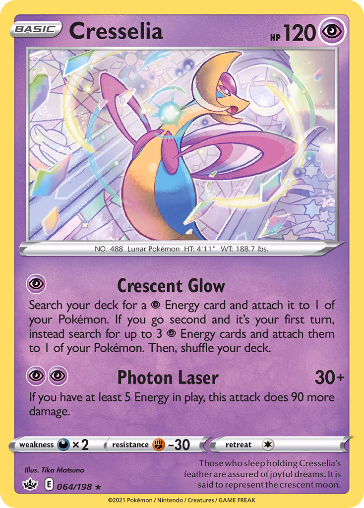 Cresselia Pokemon card (064/198, Chilling Reign)
