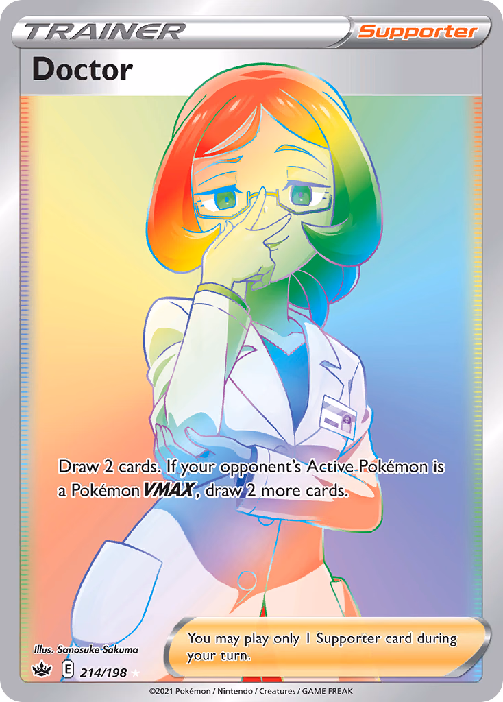 Doctor Pokemon card (214/198, Chilling Reign)