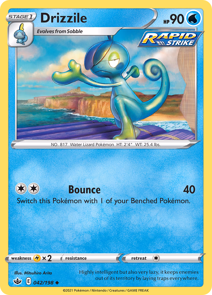 Drizzile Pokemon card (042/198, Chilling Reign)