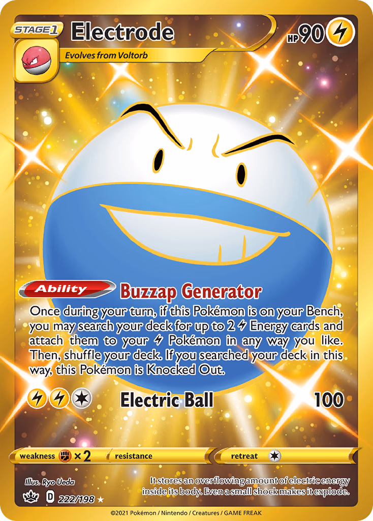 Electrode Pokemon card (222/198, Chilling Reign)