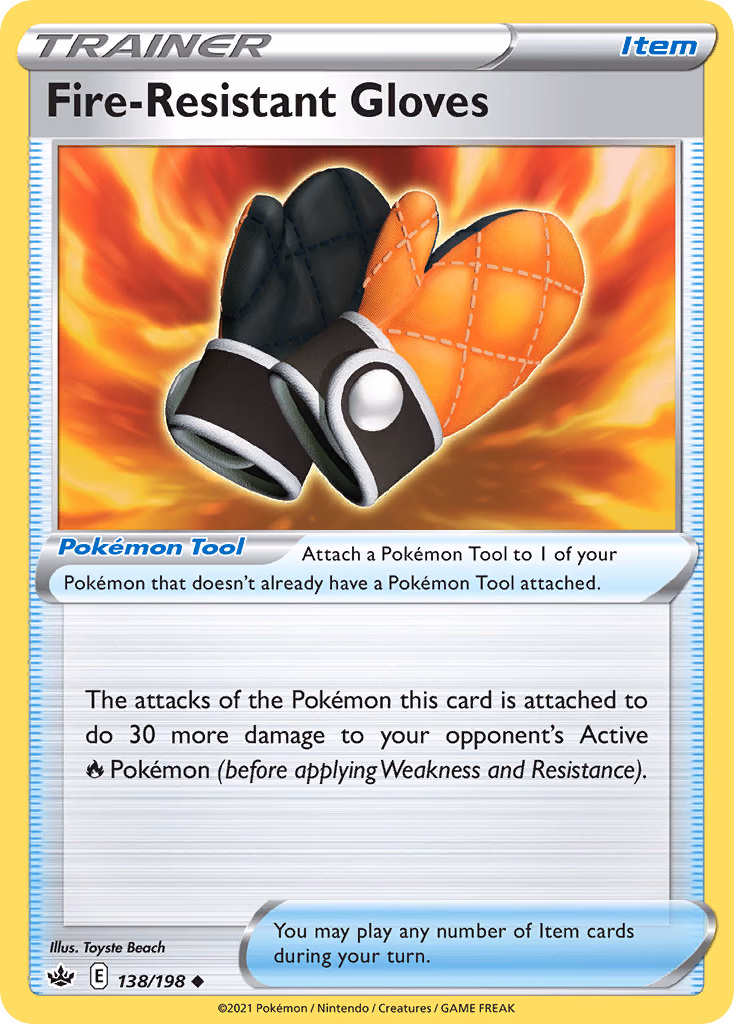 Fire-Resistant Gloves Pokemon card (138/198, Chilling Reign)