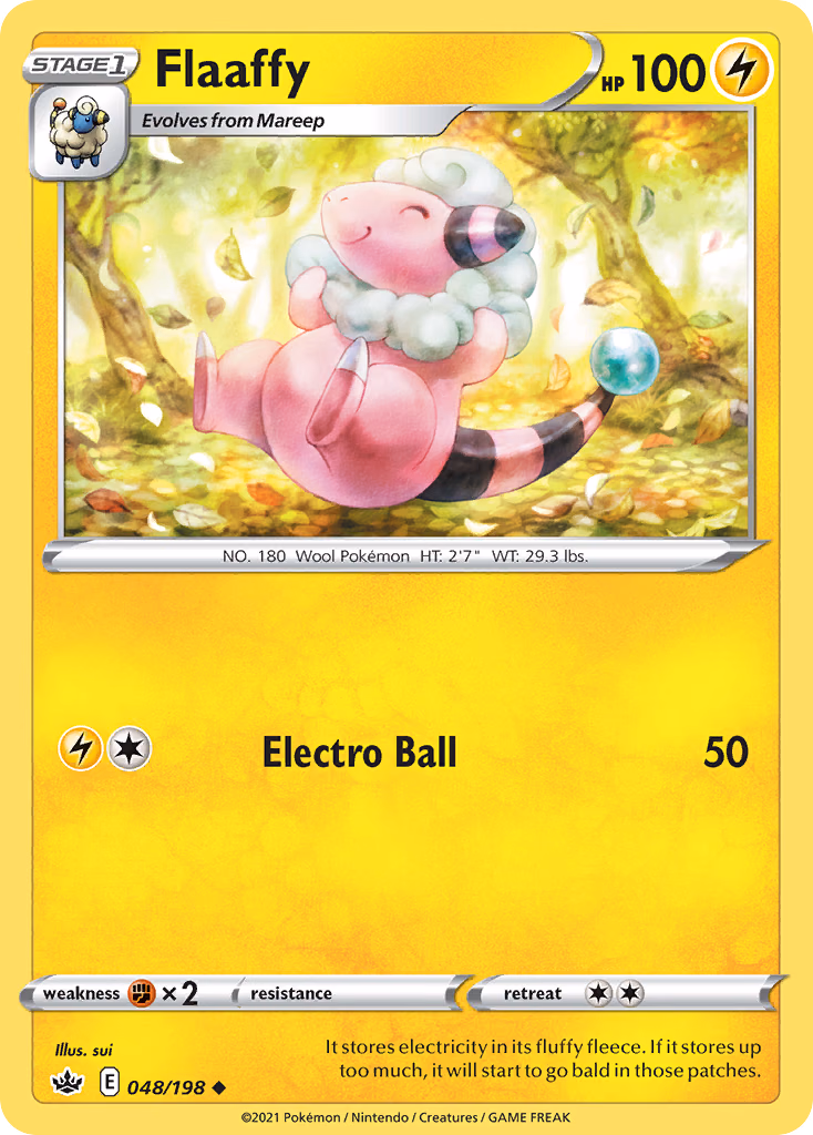 Flaaffy Pokemon card (048/198, Chilling Reign)