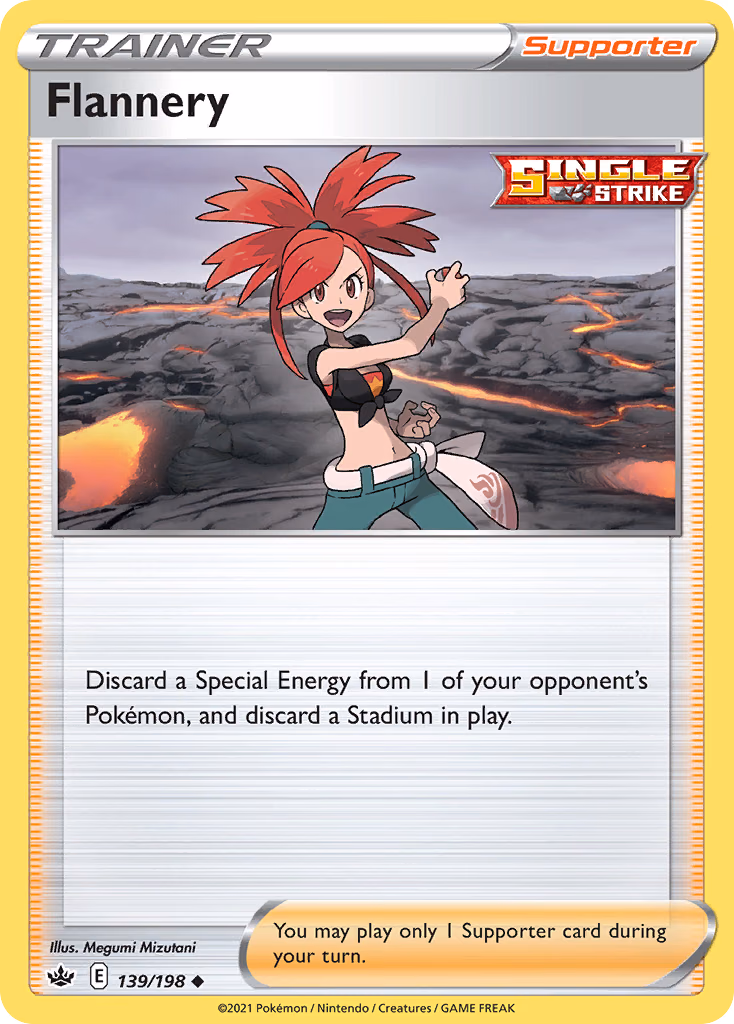 Flannery Pokemon card (139/198, Chilling Reign)