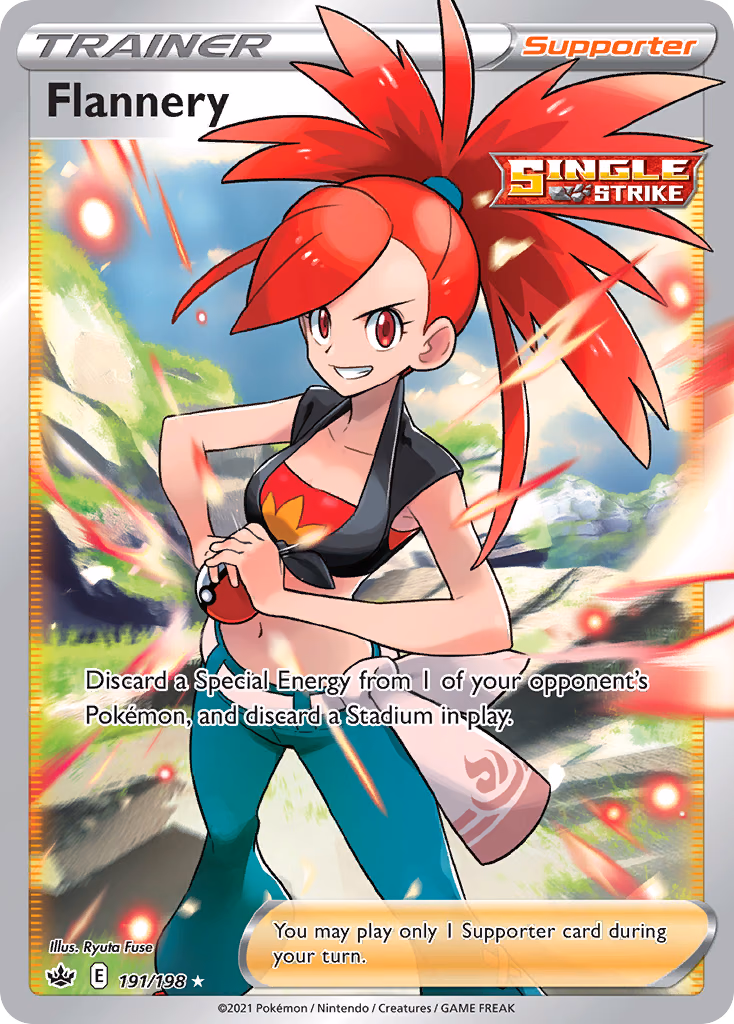 Flannery Pokemon card (191/198, Chilling Reign)