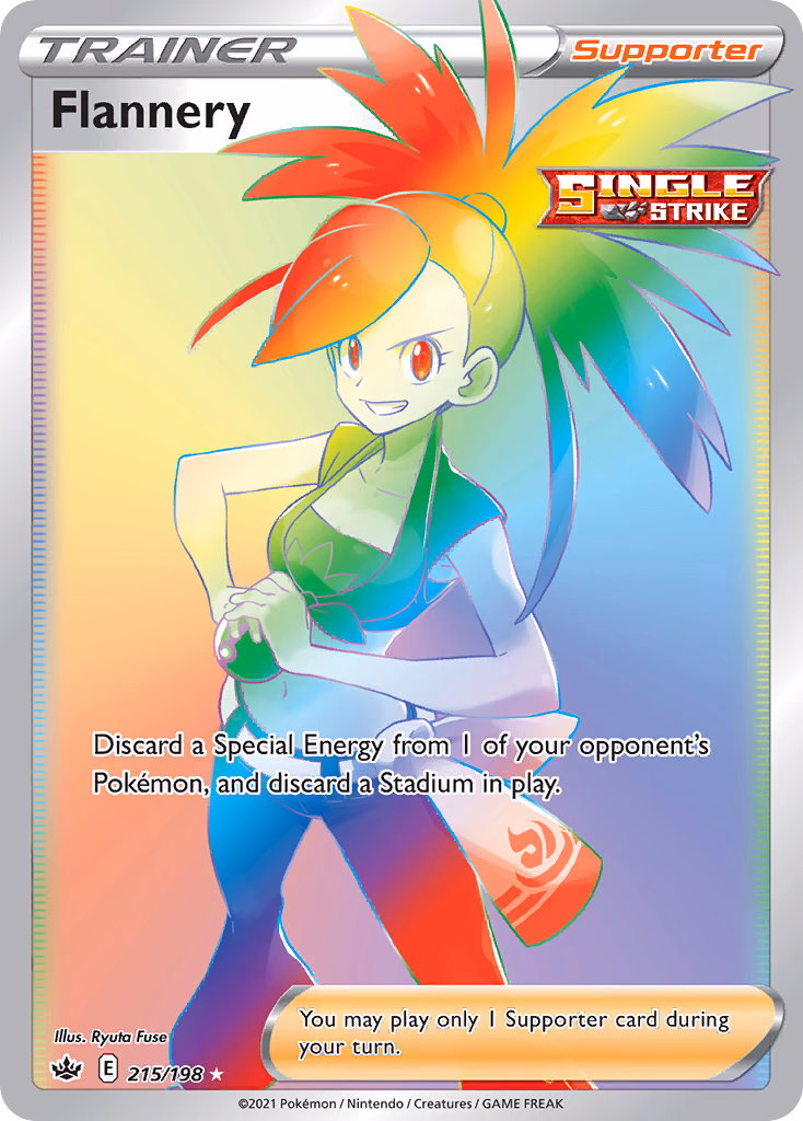 Flannery Pokemon card (215/198, Chilling Reign)