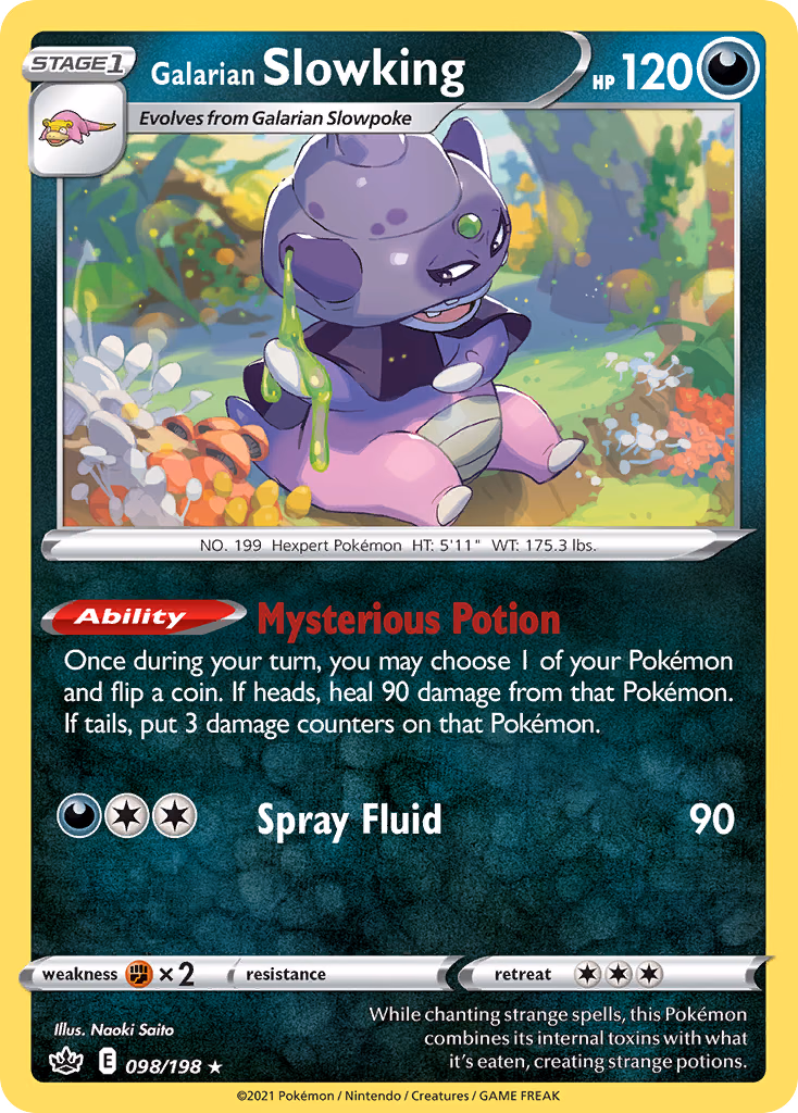 Galarian Slowking Pokemon card (098/198, Chilling Reign)