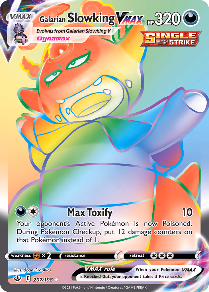Galarian Slowking VMAX Pokemon card (207/198, Chilling Reign)