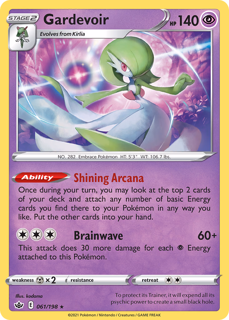 Gardevoir Pokemon card (061/198, Chilling Reign)