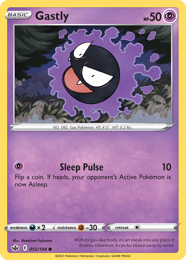 Gastly Pokemon card (055/198, Chilling Reign)
