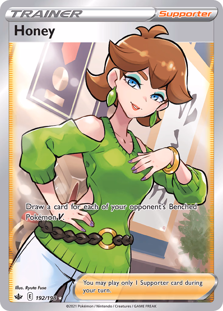 Honey Pokemon card (192/198, Chilling Reign)