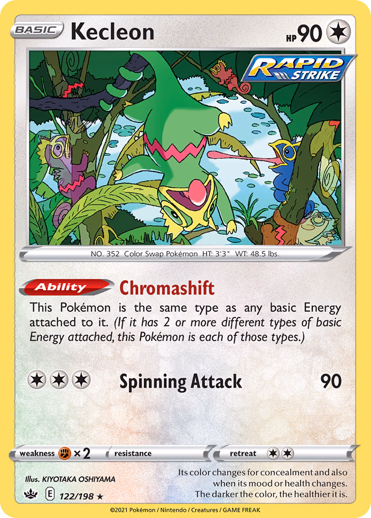 Kecleon Pokemon card (122/198, Chilling Reign)