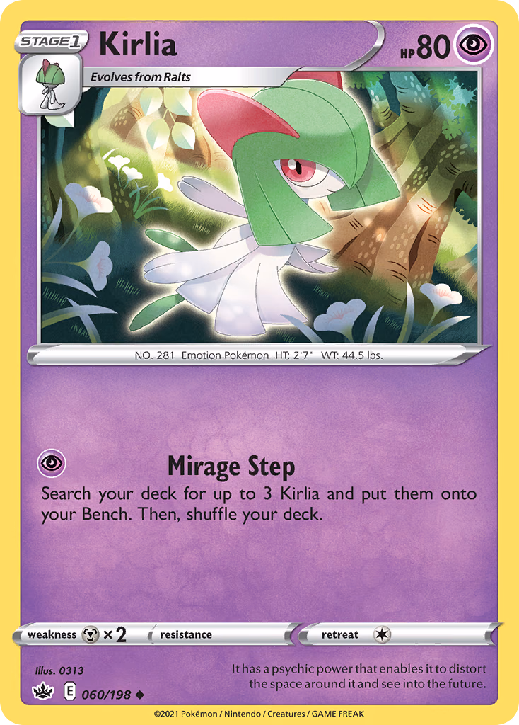Kirlia Pokemon card (060/198, Chilling Reign)