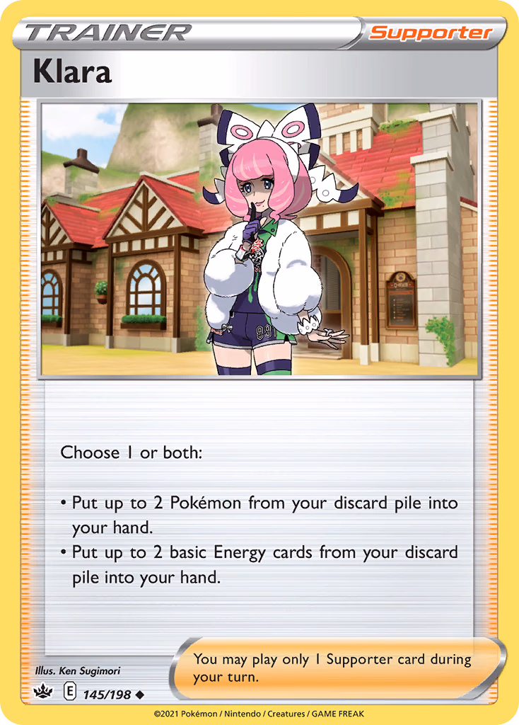 Klara Pokemon card (145/198, Chilling Reign)