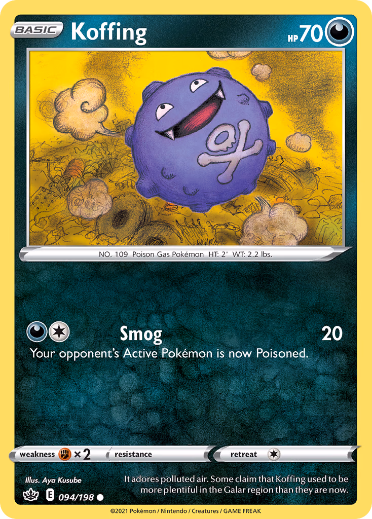 Koffing Pokemon card (094/198, Chilling Reign)