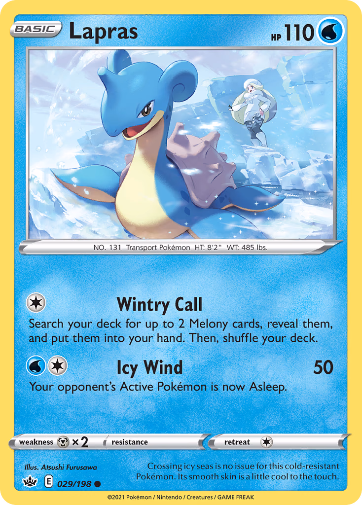 Lapras Pokemon card (029/198, Chilling Reign)