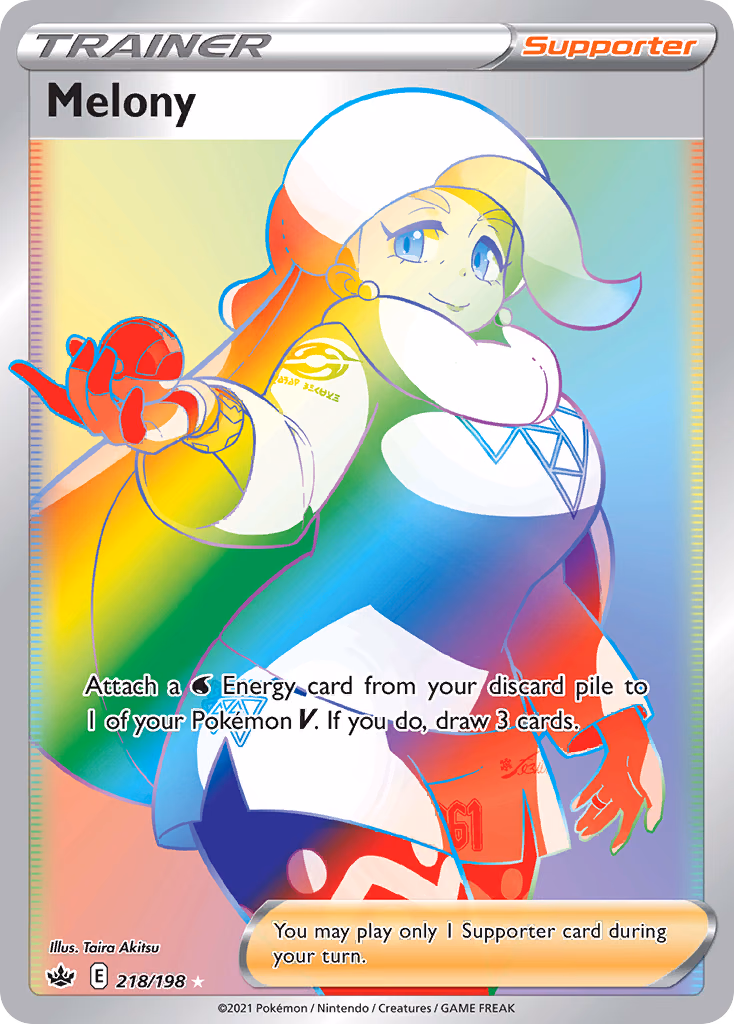 Melony Pokemon card (218/198, Chilling Reign)