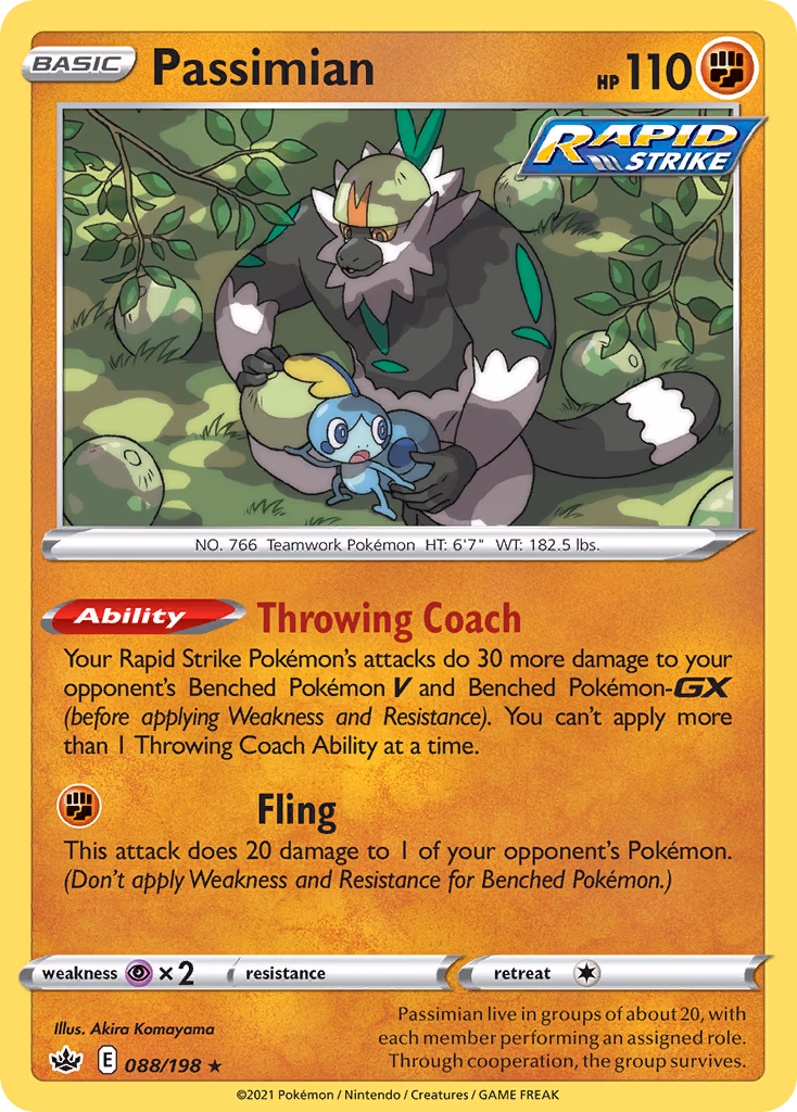 Passimian Pokemon card (088/198, Chilling Reign)