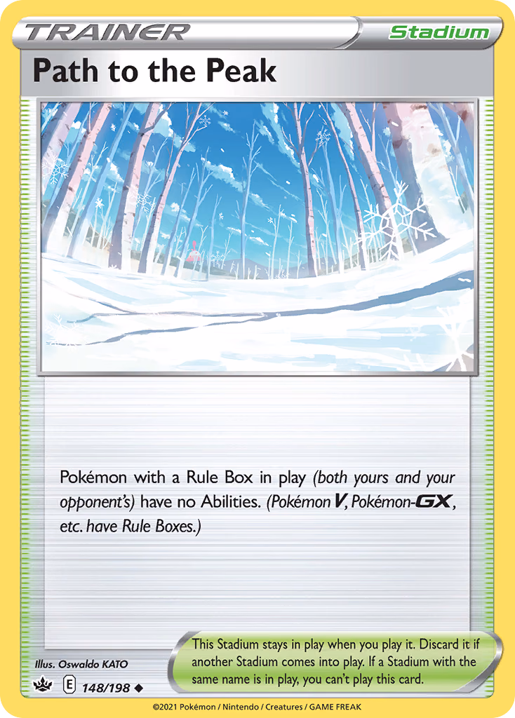 Path to the Peak Pokemon card (148/198, Chilling Reign)
